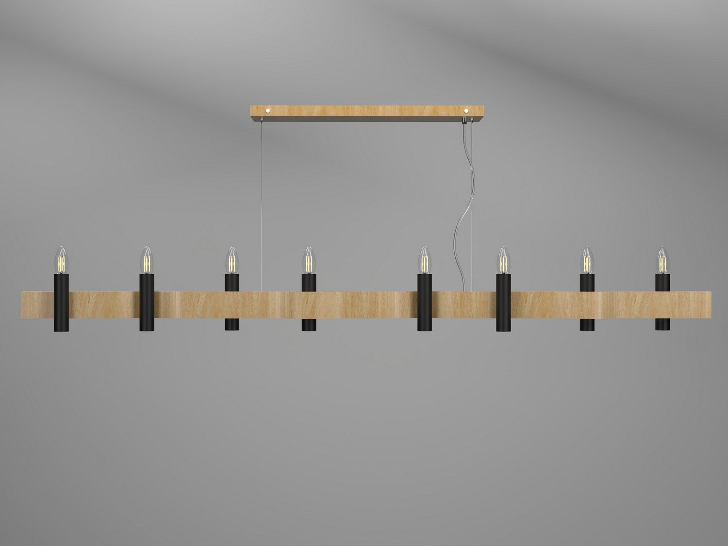 Accord Lighting - 1524.09 - Eight Light Pendant - Flow - Louro Freijo