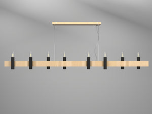 Accord Lighting - 1524.34 - Eight Light Pendant - Flow - Maple