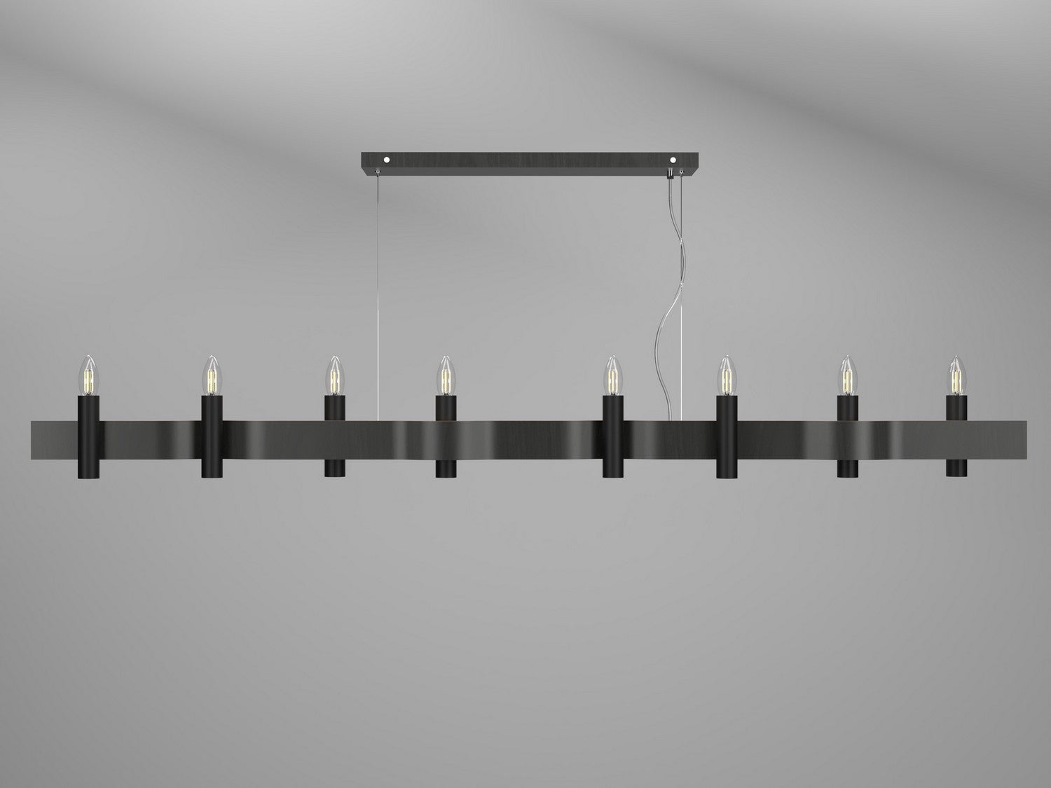 Accord Lighting - 1524.44 - Eight Light Pendant - Flow - Charcoal