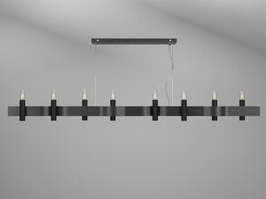 Accord Lighting - 1524.44 - Eight Light Pendant - Flow - Charcoal