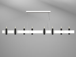 Accord Lighting - 1524.47 - Eight Light Pendant - Flow - Organic White