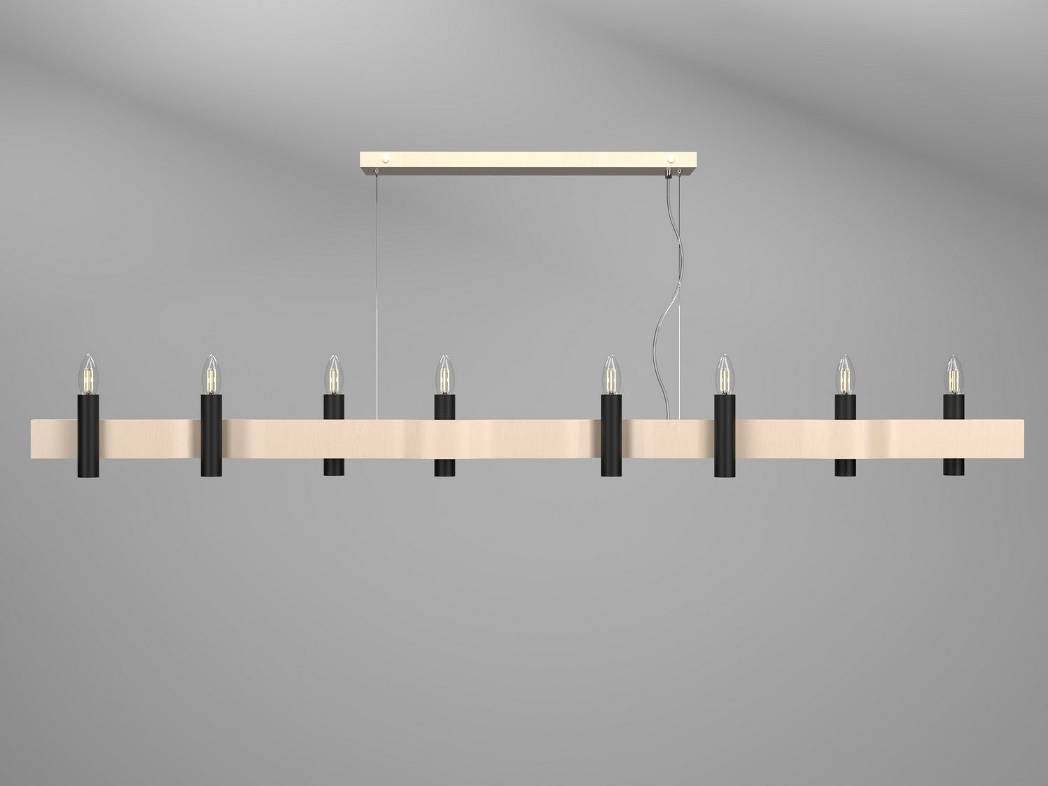 Accord Lighting - 1524.48 - Eight Light Pendant - Flow - Organic Cappuccino