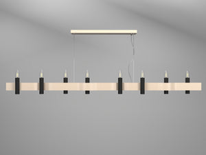 Accord Lighting - 1524.48 - Eight Light Pendant - Flow - Organic Cappuccino