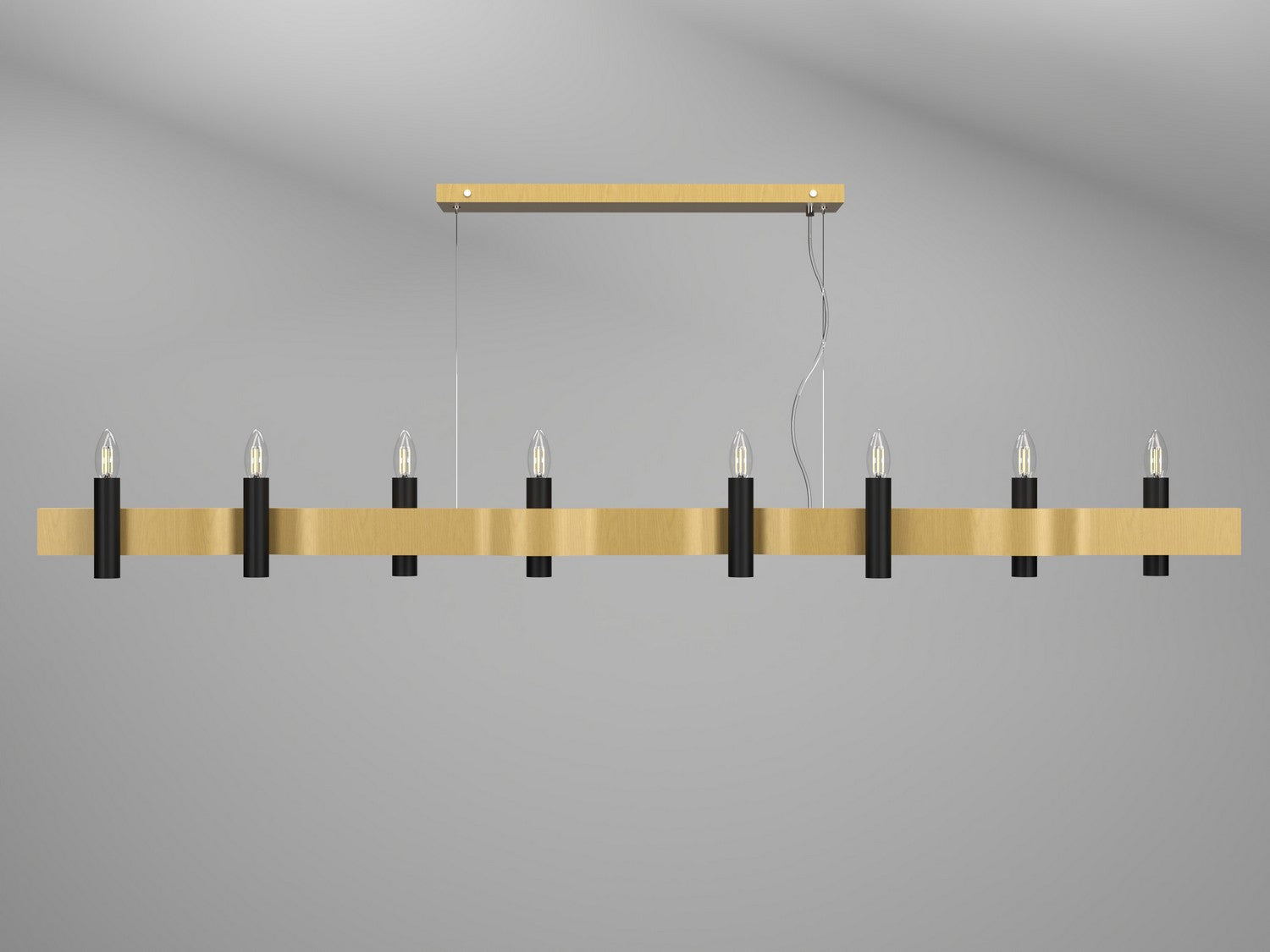 Accord Lighting - 1524.49 - Eight Light Pendant - Flow - Organic Gold