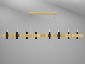 Accord Lighting - 1524.49 - Eight Light Pendant - Flow - Organic Gold