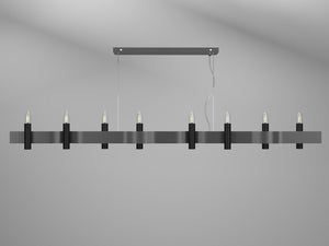 Accord Lighting - 1524.50 - Eight Light Pendant - Flow - Organic Grey