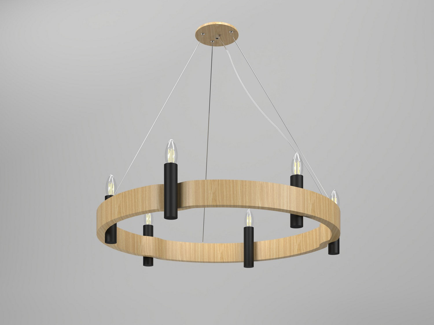 Accord Lighting - 1525.45 - Six Light Pendant - Flow - Sand