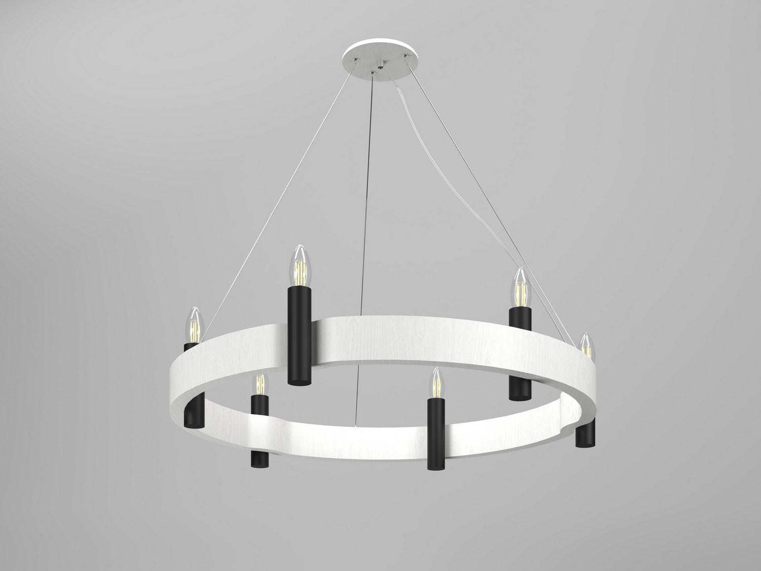 Accord Lighting - 1525.47 - Six Light Pendant - Flow - Organic White
