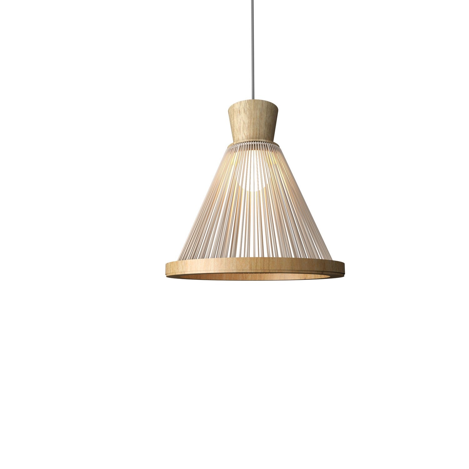 Accord Lighting - 1530.09 - One Light Pendant - Corda - Louro Freijo