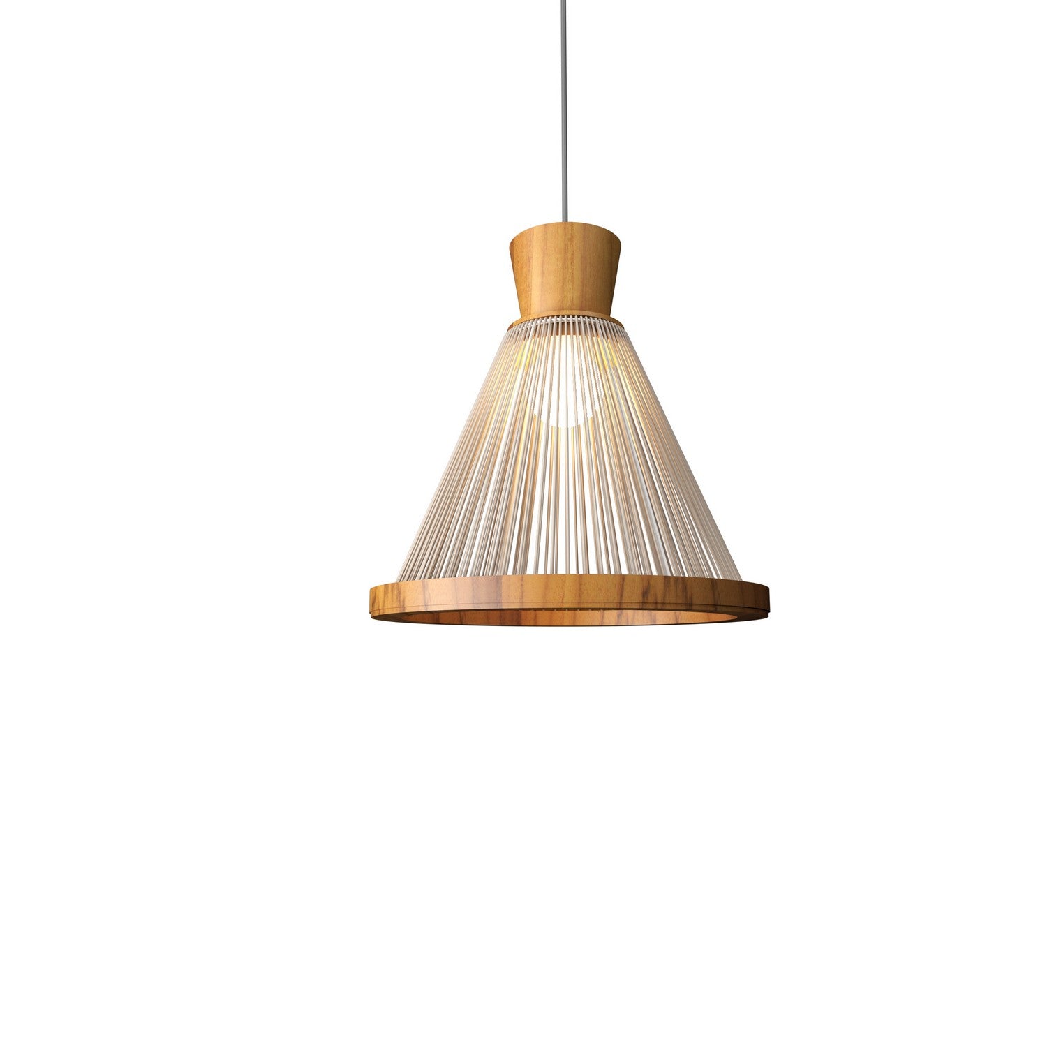 Accord Lighting - 1530.12 - One Light Pendant - Corda - Teak