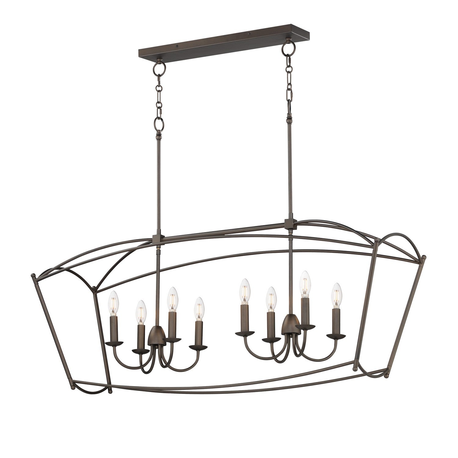 Maxim - 12169CHB - Eight Light Linear Pendant - Plumette - Chestnut Bronze