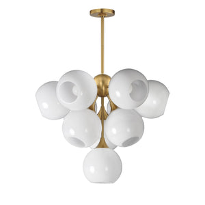 Maxim - 21228MRNAB - Ten Light Pendant - Neve - Natural Aged Brass