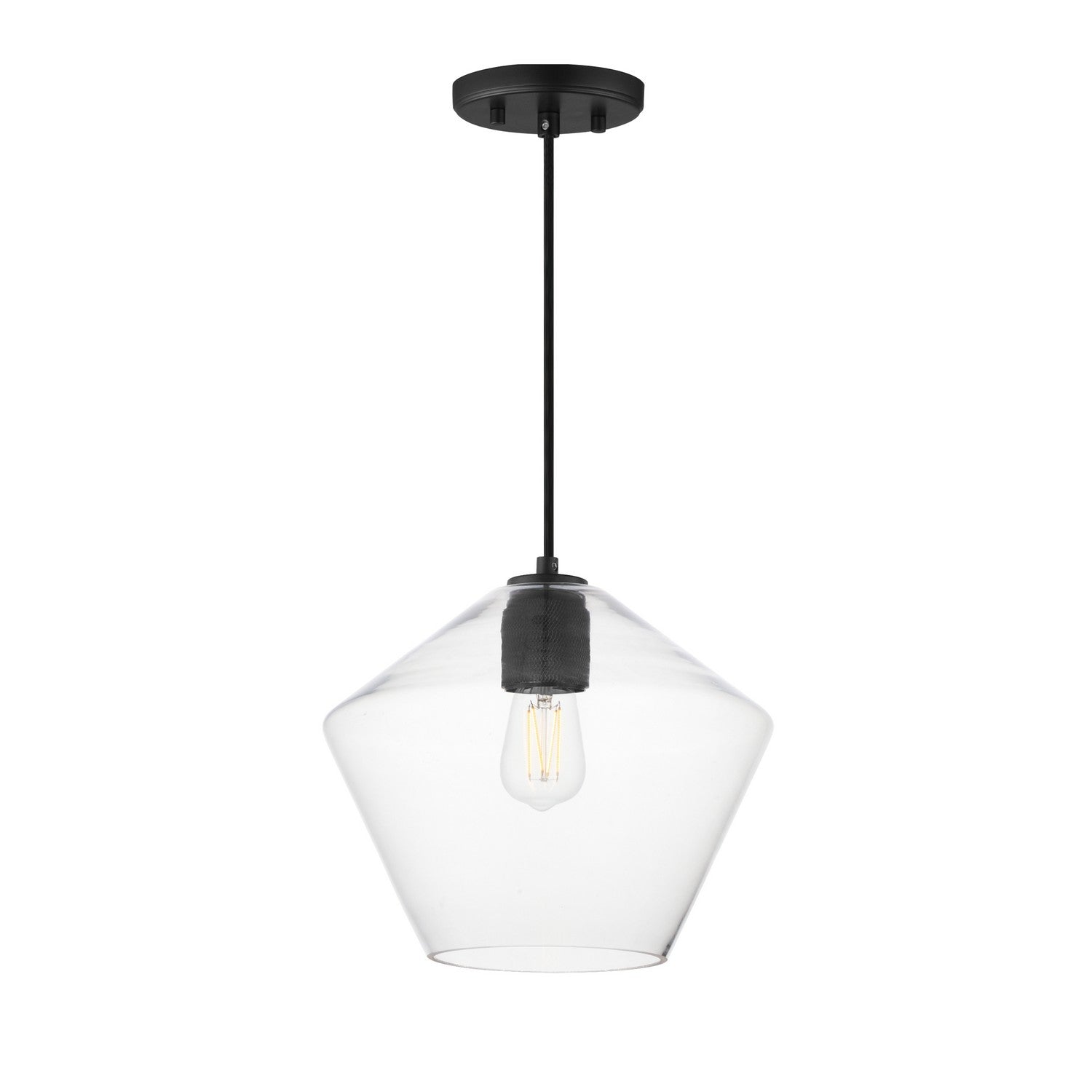 Maxim - 21337CLBK - One Light Pendant - Geode - Black