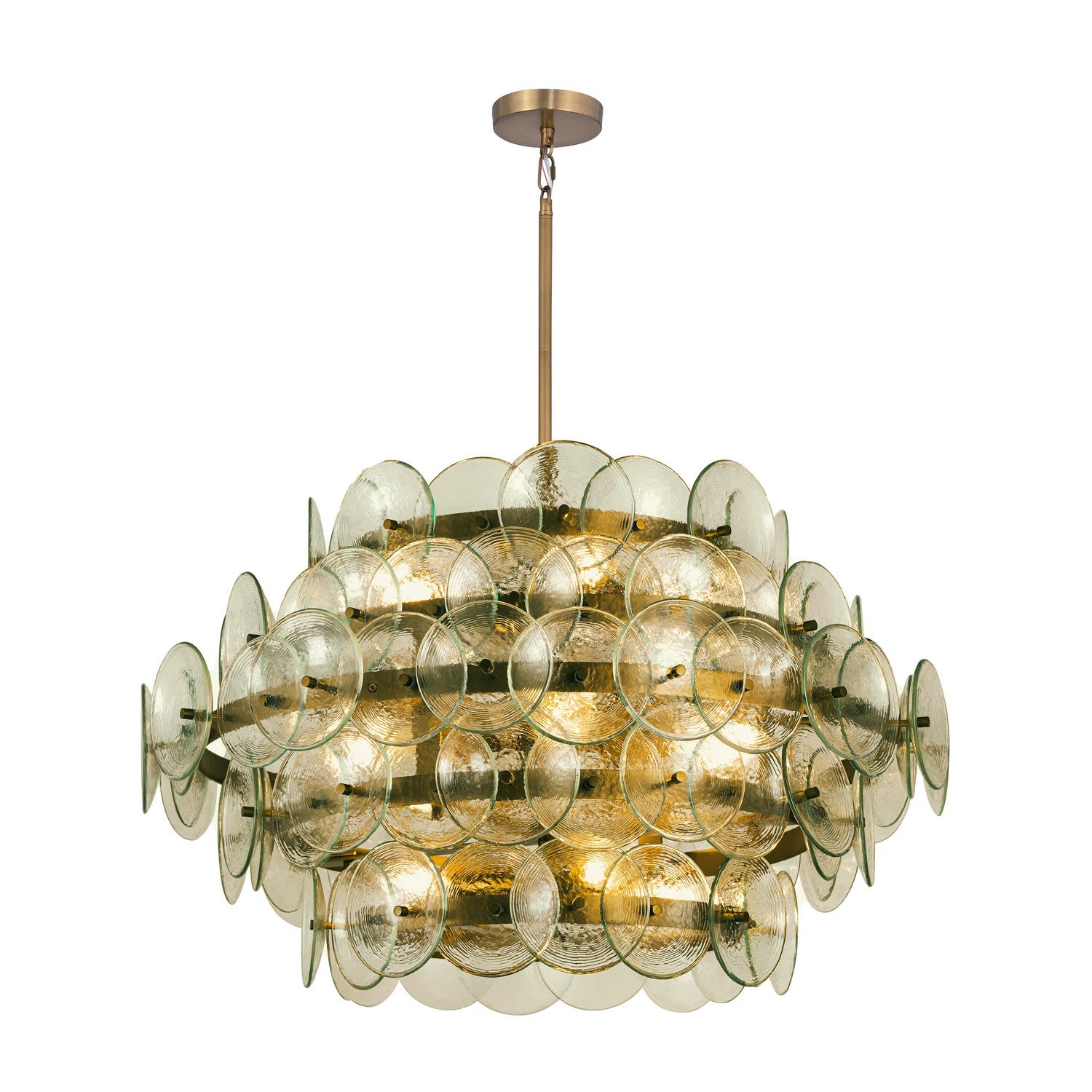 Maxim - 21825GNWBR - 12 Light Chandelier - Loren - Weathered Brass