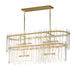 Maxim - 21838AGGL - Eight Light Linear Pendant - Warren - Gold Leaf