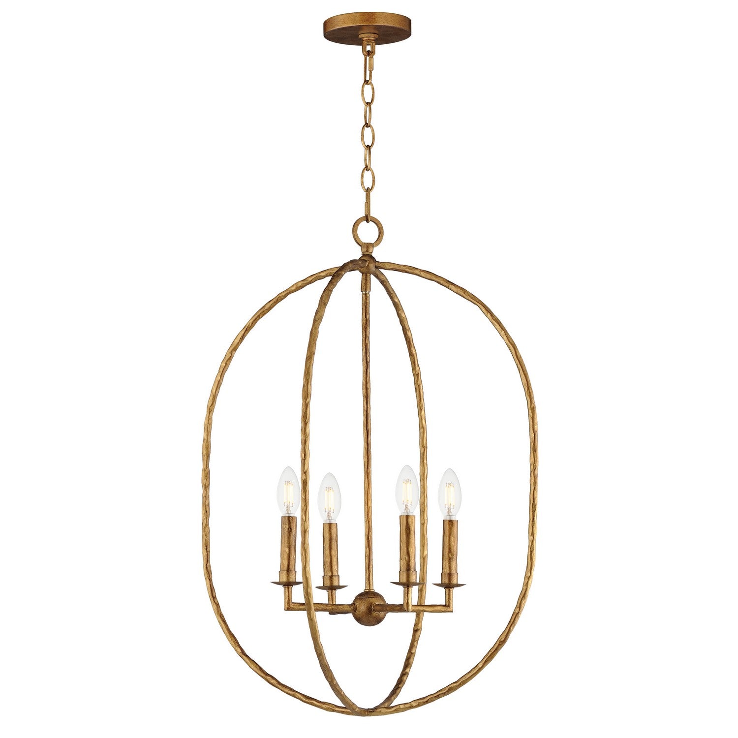 Maxim - 21843EG - Four Light Pendant - Martel - Etruscan Gold