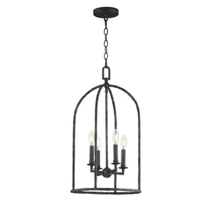 Maxim - 21844BS - Four Light Pendant - Martel - Blacksmith