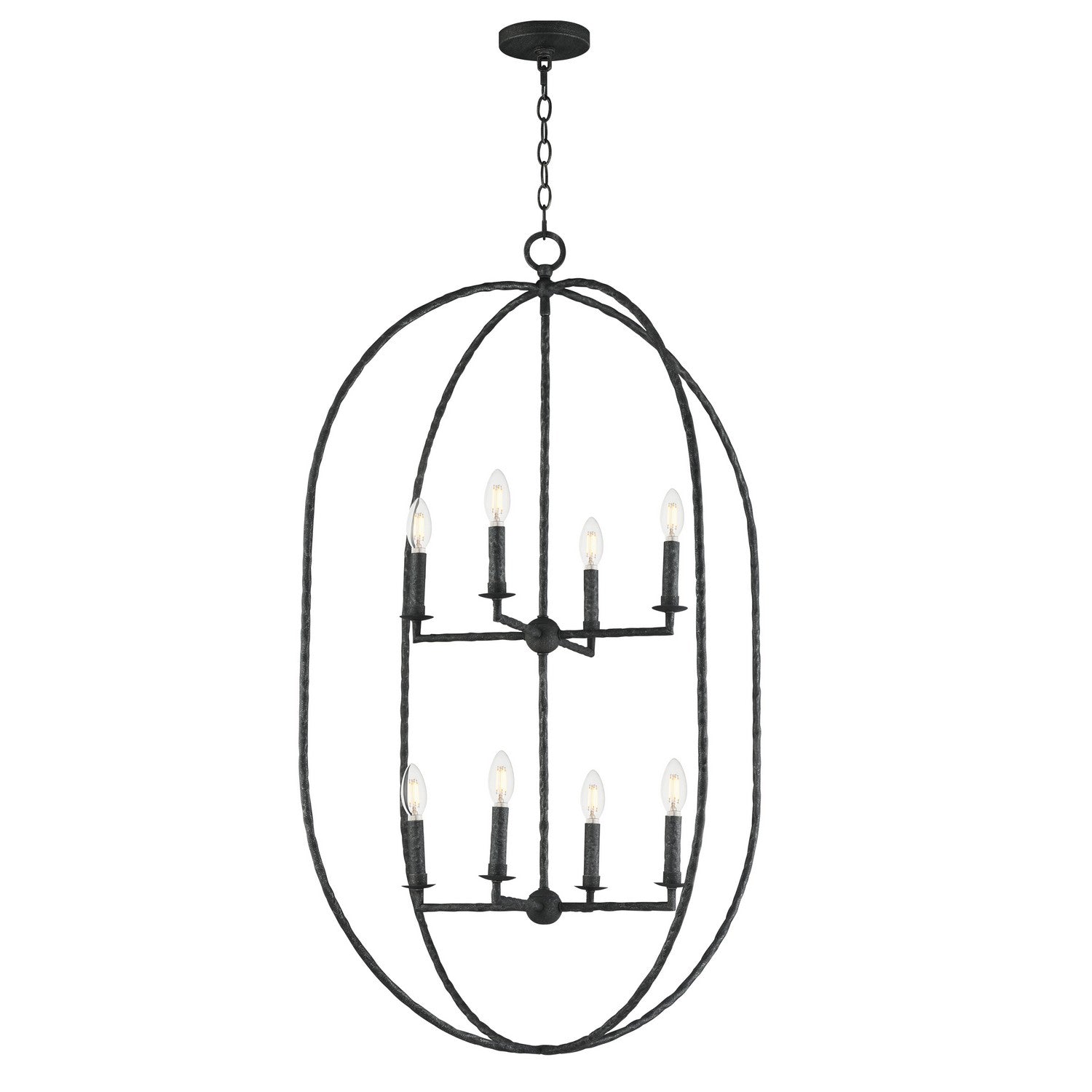 Maxim - 21849BS - Eight Light Pendant - Martel - Blacksmith