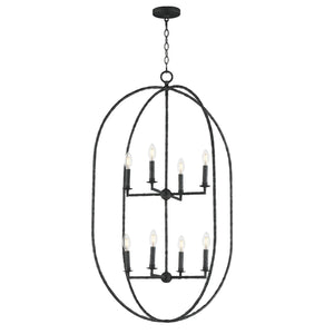 Maxim - 21849BS - Eight Light Pendant - Martel - Blacksmith