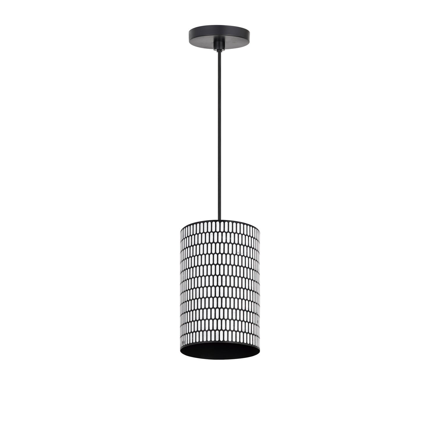 Maxim - 29121BKWT - One Light Mini Pendant - Shaka - Black / White