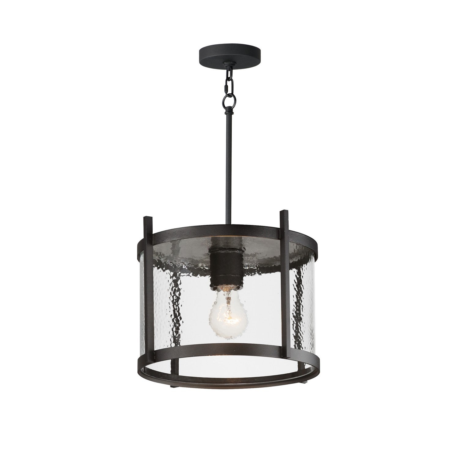 Maxim - 30061HMBK - One Light Semi Flush - Pendant - Belfry - Black
