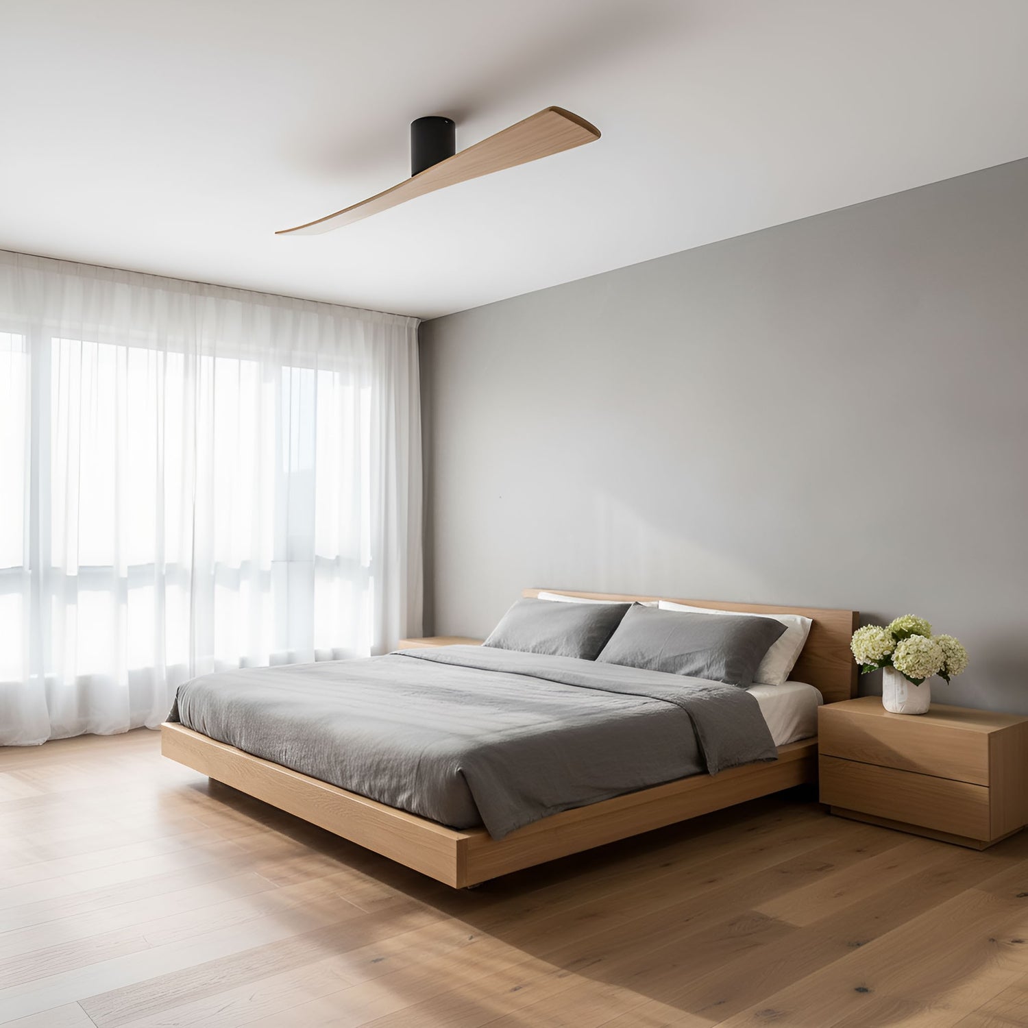 Visual Comfort Fan - 2PLSMH52MBKNH - 52" Ceiling Fan - Plank Smart 52 Hugger - Midnight Black