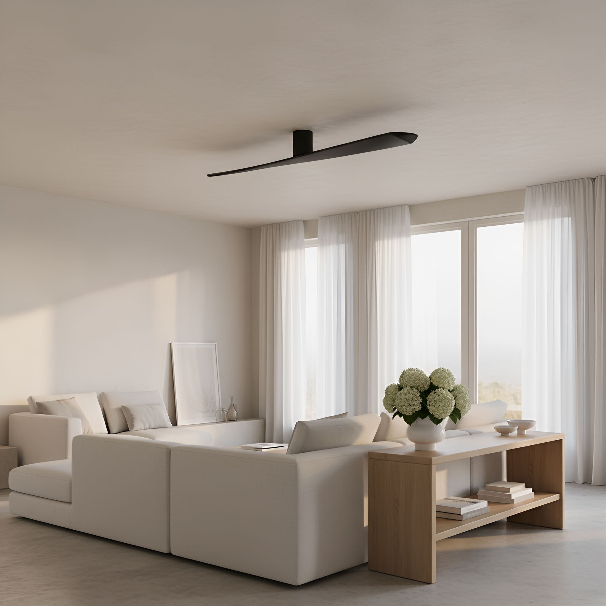 Visual Comfort Fan - 2PLSMH72MBK - 72" Ceiling Fan - Plank Smart 72 Hugger - Midnight Black