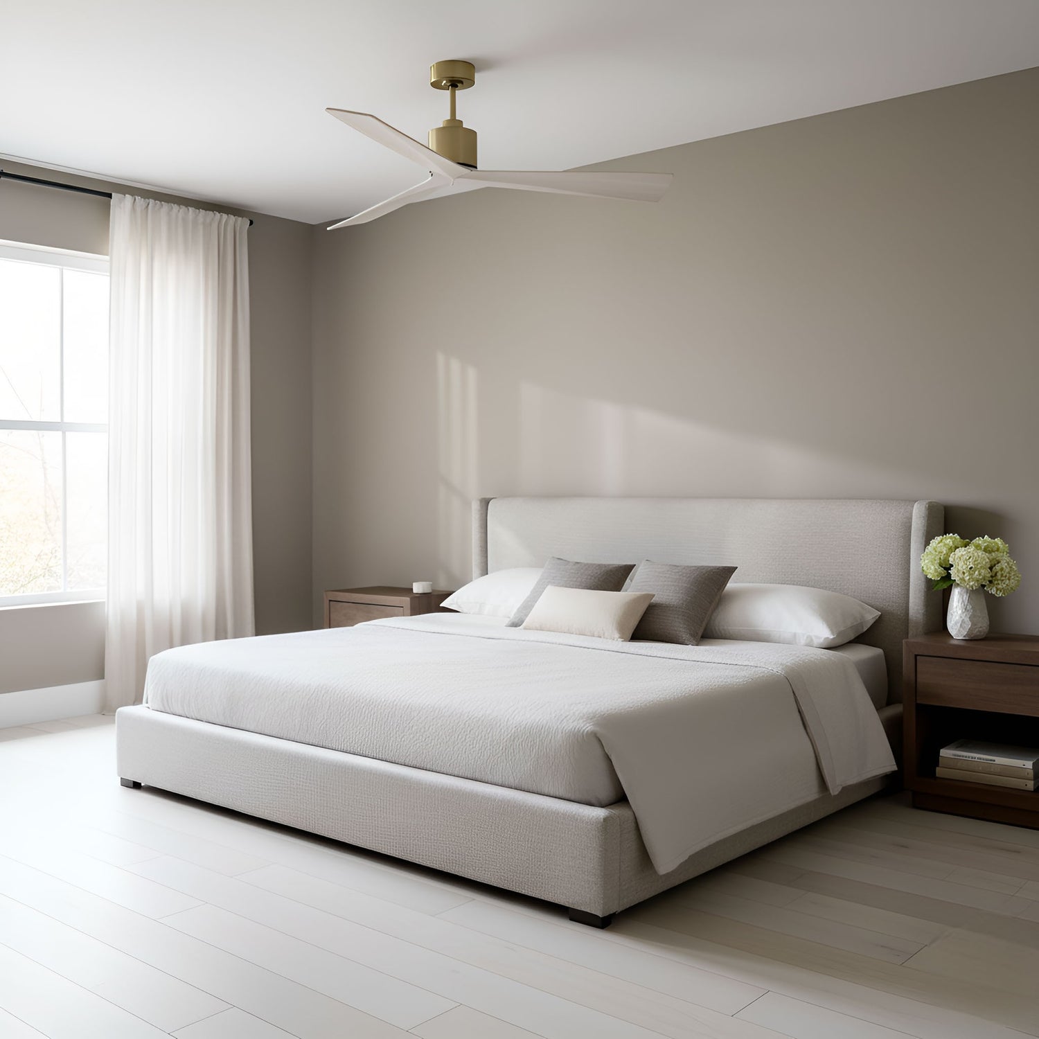 Visual Comfort Fan - 3ADR60BBSWWO - 60" Ceiling Fan - Adler 60 - Burnished Brass