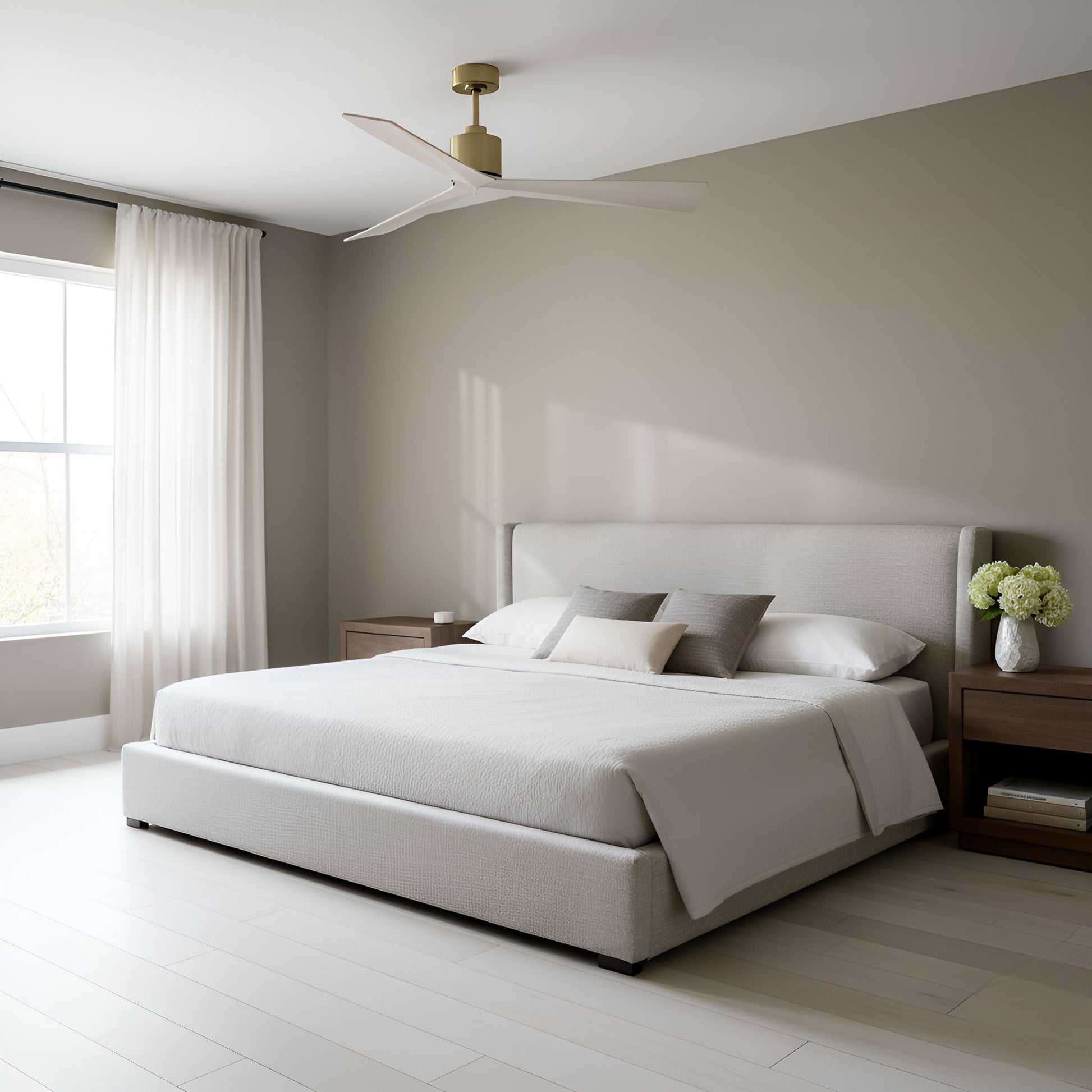 Visual Comfort Fan - 3ADR60BBSWWO - 60" Ceiling Fan - Adler 60 - Burnished Brass