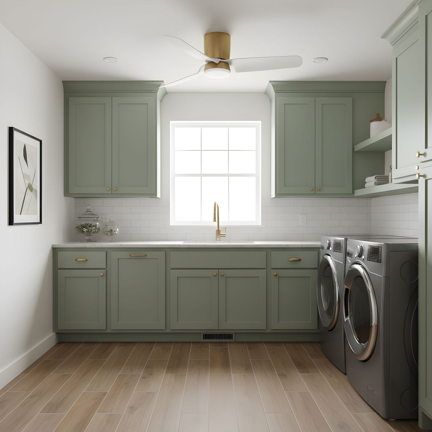 Visual Comfort Fan - 3CGHR44SBD - 44" Ceiling Fan - Colgin 44 Hugger LED - Satin Brass