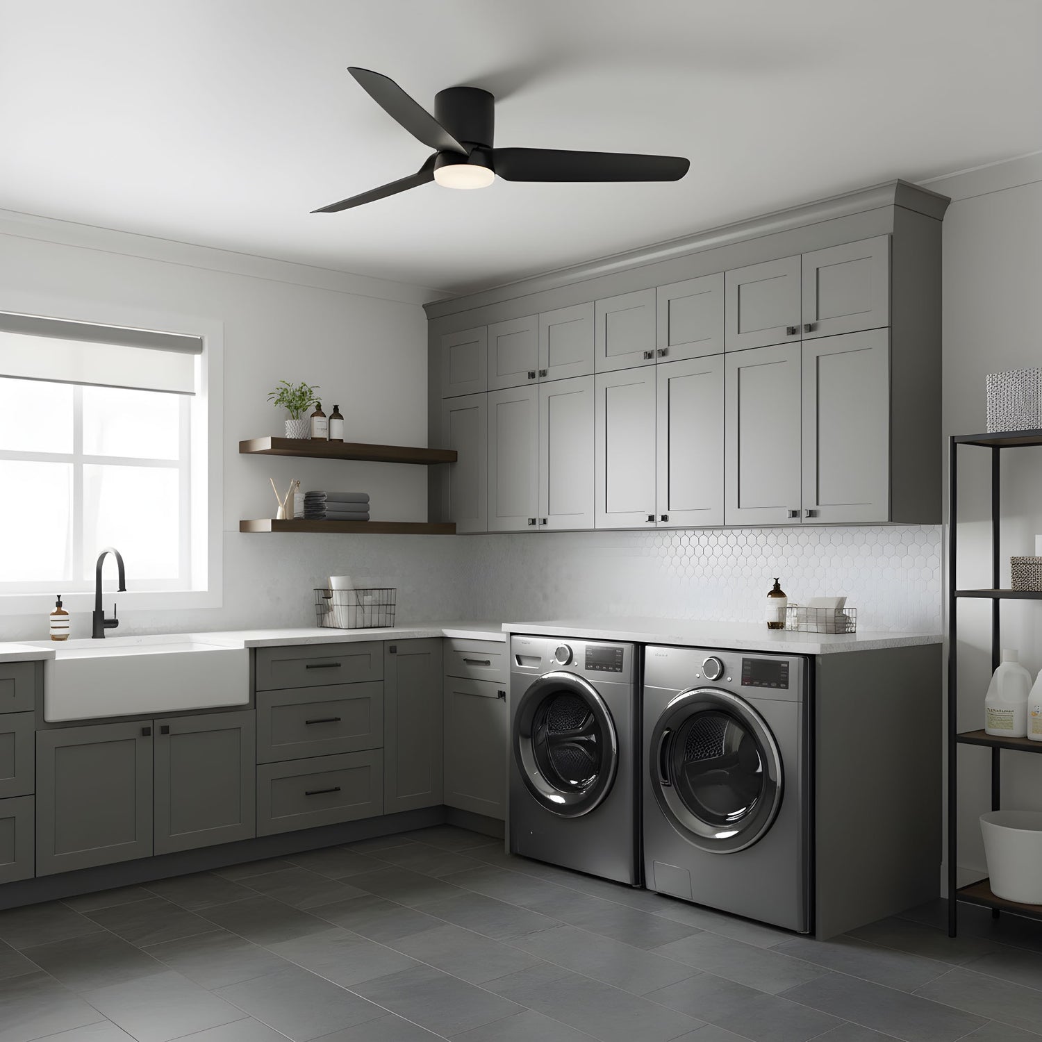 Visual Comfort Fan - 3CGHR56MBKD - 56" Ceiling Fan - Colgin 56 Hugger LED - Midnight Black