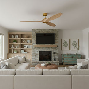 Visual Comfort Fan - 3CLNSM70BBSWWO - 70" Ceiling Fan - Collins Smart 70 - Burnished Brass