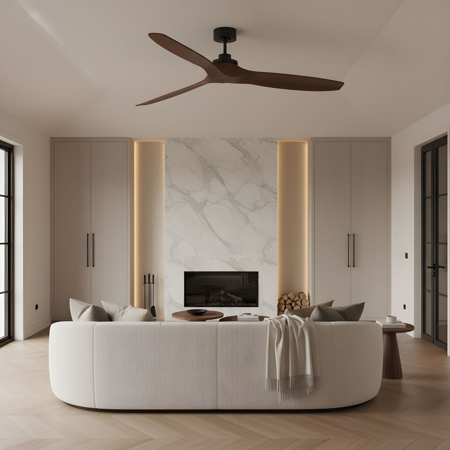 Visual Comfort Fan - 3CLNSM70MBKDW - 70" Ceiling Fan - Collins Smart 70 - Midnight Black