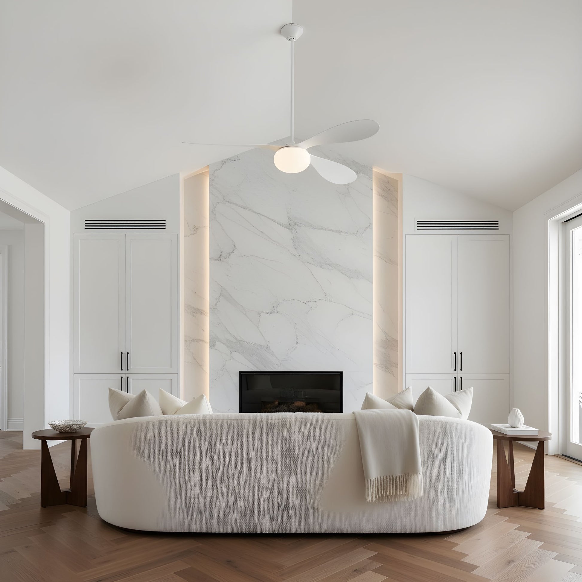 Visual Comfort Fan - 3DPSM58RZWD - 58" Ceiling Fan - Drape Smart 58 LED - Matte White