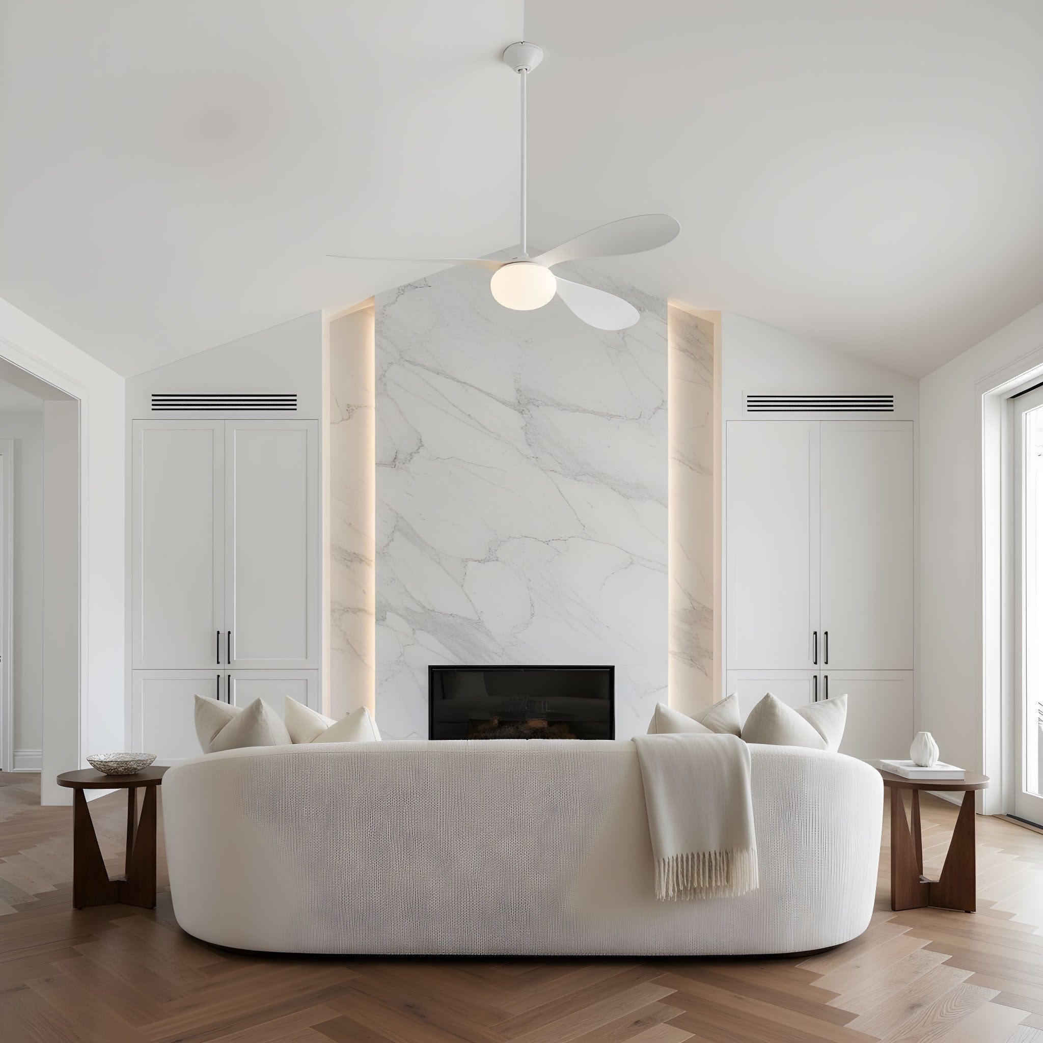 Visual Comfort Fan - 3DPSM58RZWD - 58" Ceiling Fan - Drape Smart 58 LED - Matte White