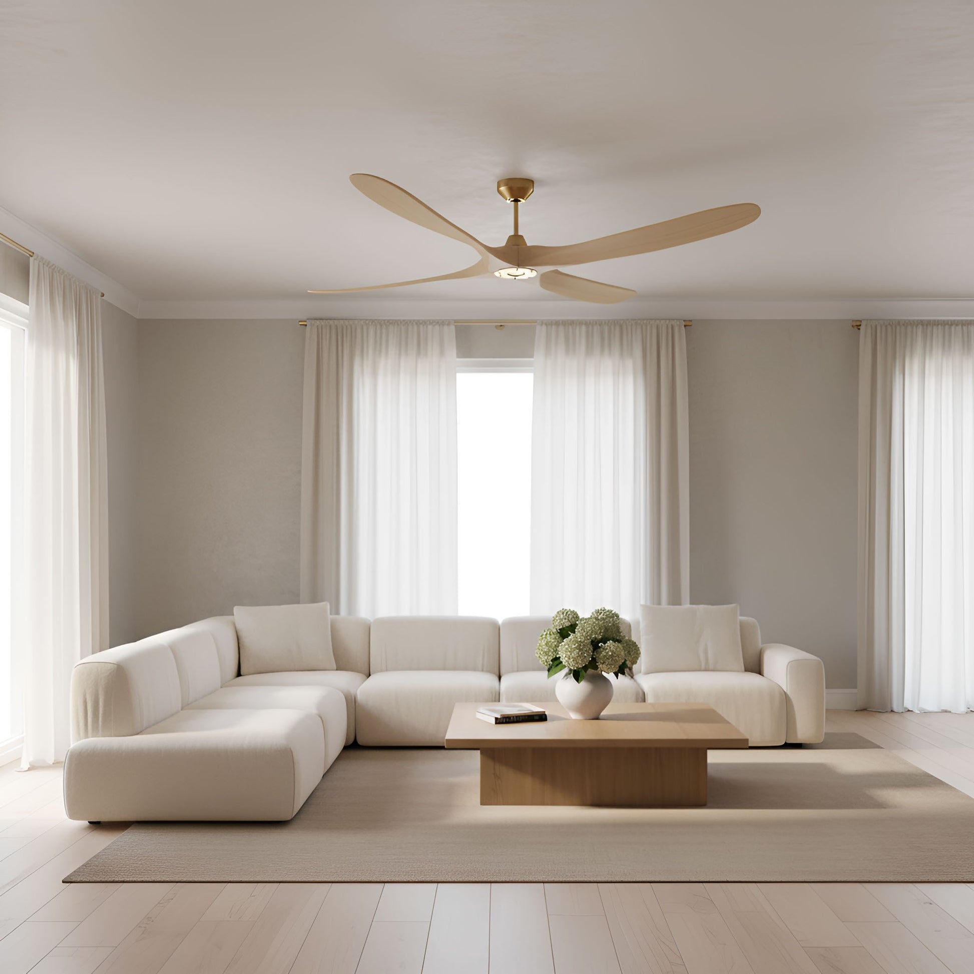 Visual Comfort Fan - 3MAVSM70BBSWWO - 70" Ceiling Fan - Maverick Smart 70 - Burnished Brass
