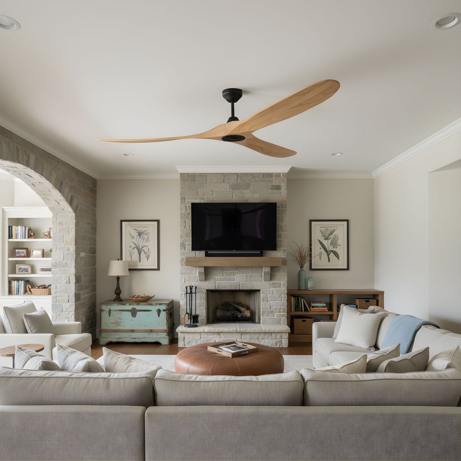 Visual Comfort Fan - 3MAVSM70MBKNH - 70" Ceiling Fan - Maverick Smart 70 - Midnight Black