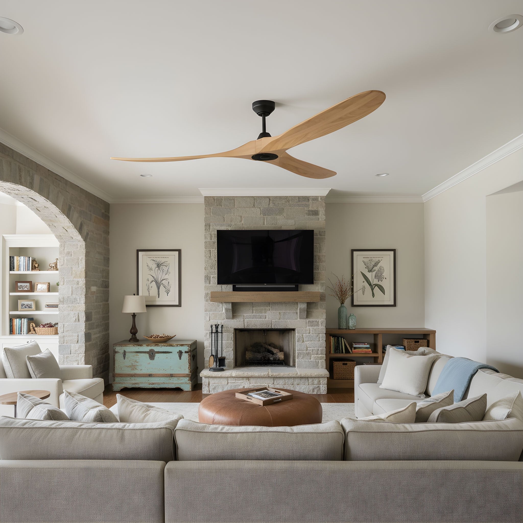 Visual Comfort Fan - 3MAVSM70MBKNH - 70" Ceiling Fan - Maverick Smart 70 - Midnight Black