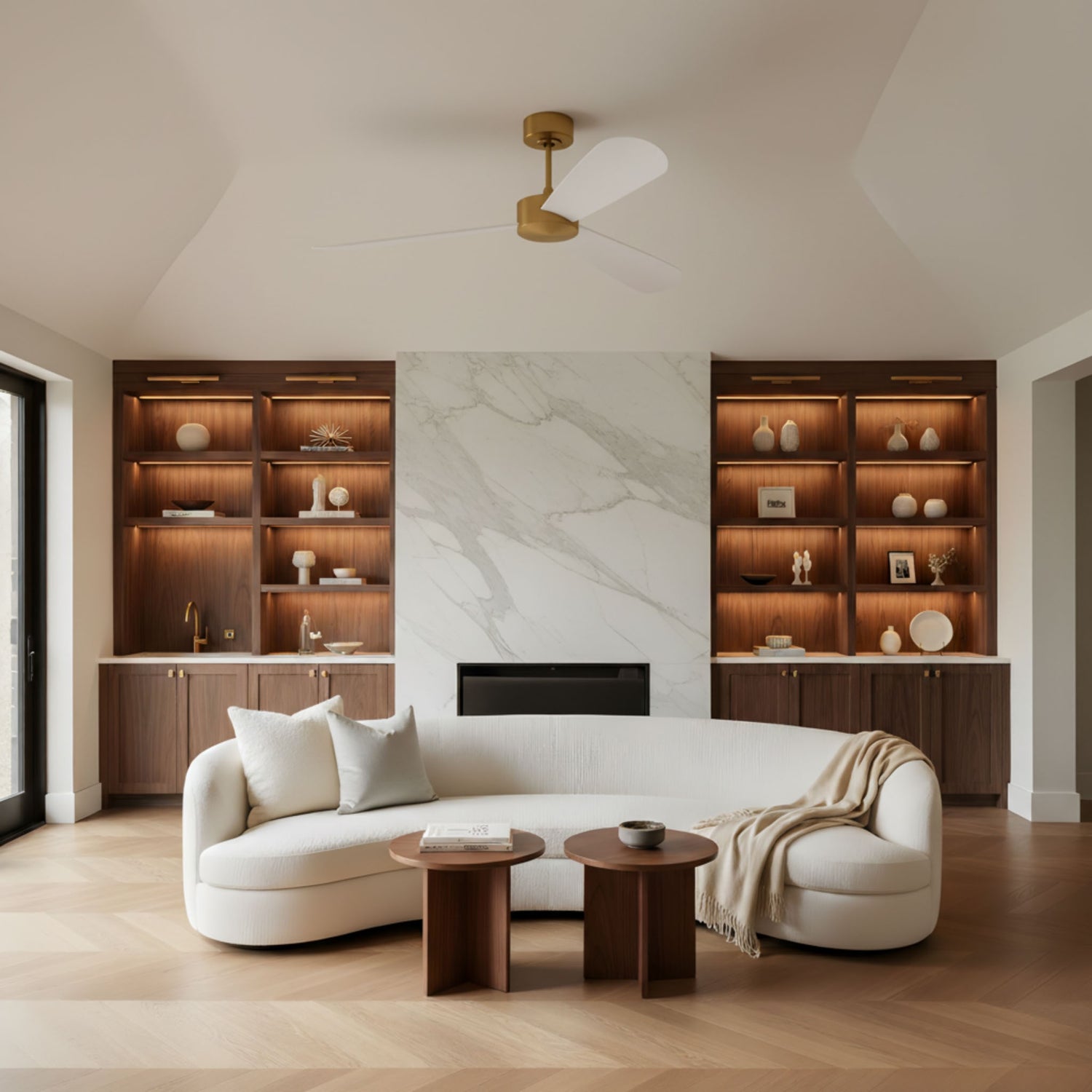 Visual Comfort Fan - 3PDSM60BBS - 60" Ceiling Fan - Paddle Smart 60 - Burnished Brass