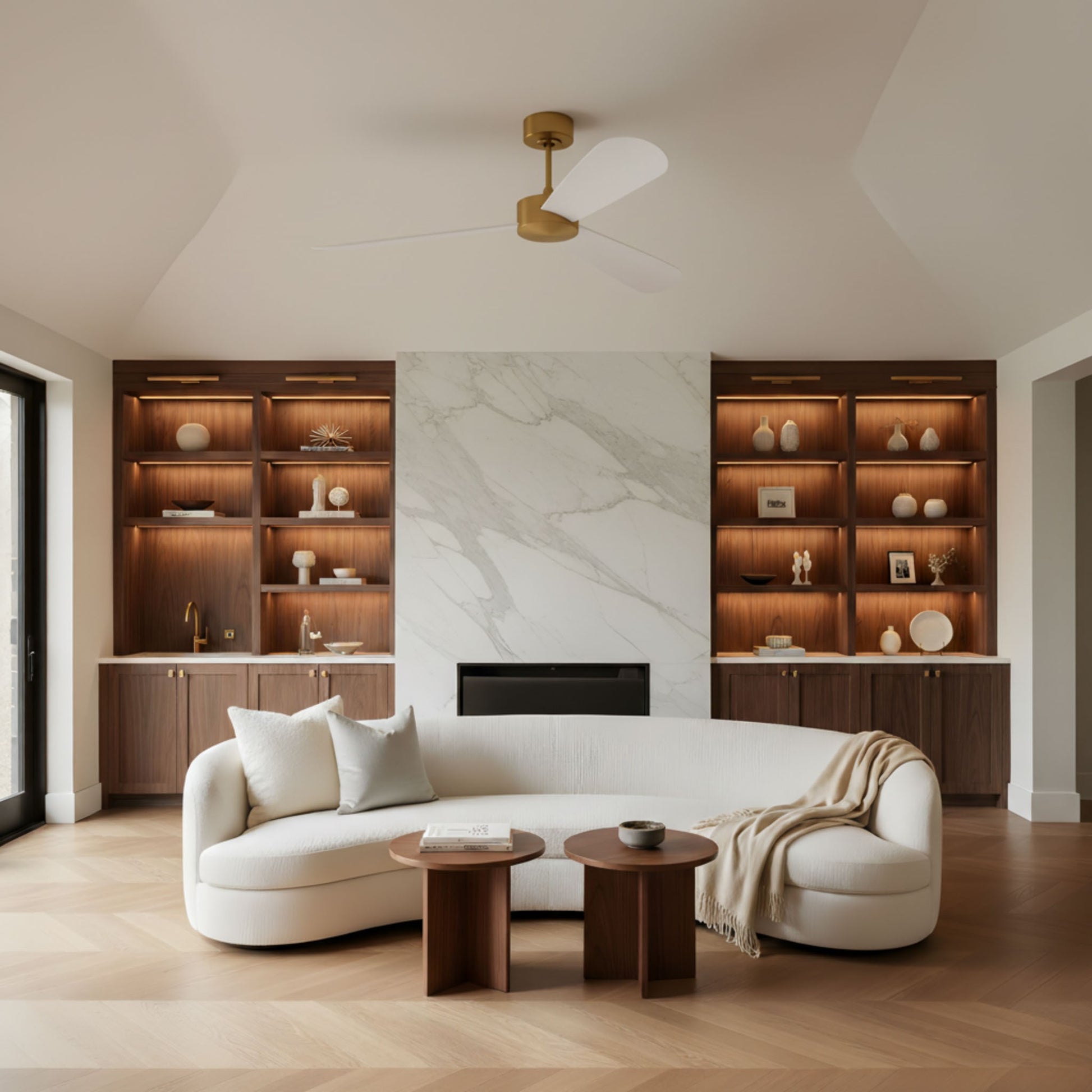 Visual Comfort Fan - 3PDSM60BBS - 60" Ceiling Fan - Paddle Smart 60 - Burnished Brass