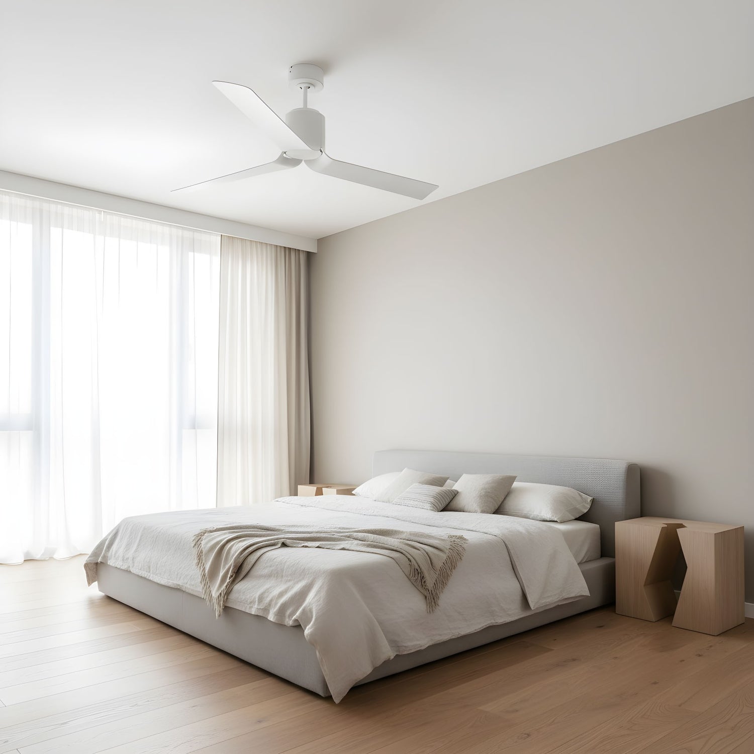 Visual Comfort Fan - 3PESM52RZWD - 52" Ceiling Fan - Peel Smart 52 LED - Matte White