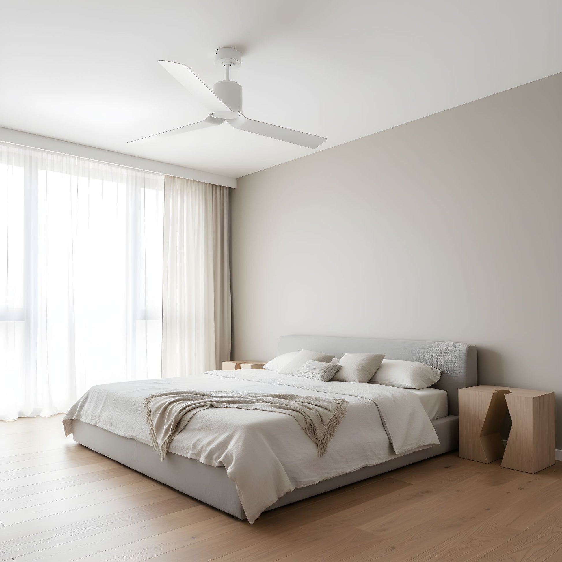 Visual Comfort Fan - 3PESM52RZWD - 52" Ceiling Fan - Peel Smart 52 LED - Matte White