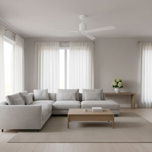 Visual Comfort Fan - 3PESM66RZWD - 66" Ceiling Fan - Peel Smart 66 LED - Matte White