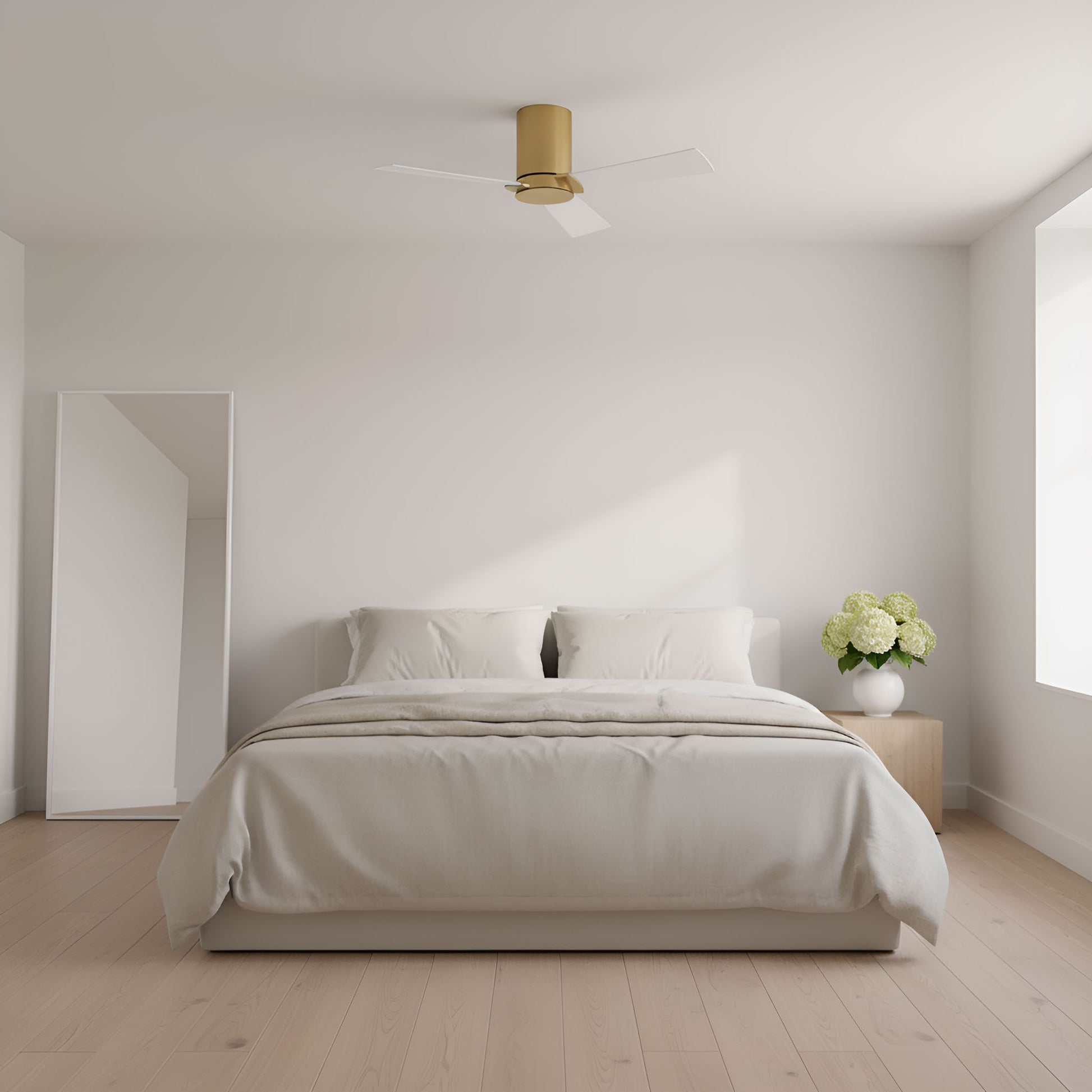 Visual Comfort Fan - 3RZHR32BBS - 32" Ceiling Fan - Rozzen 32 Hugger - Burnished Brass