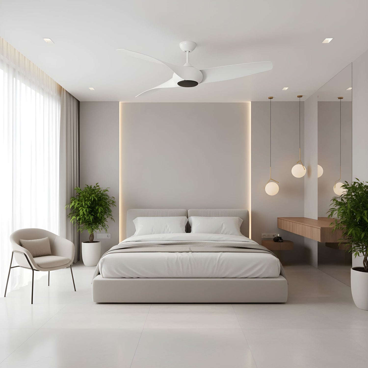 Visual Comfort Fan - 3TNSM52RZWD - 52" Ceiling Fan - Topan Smart 52 LED - Matte White