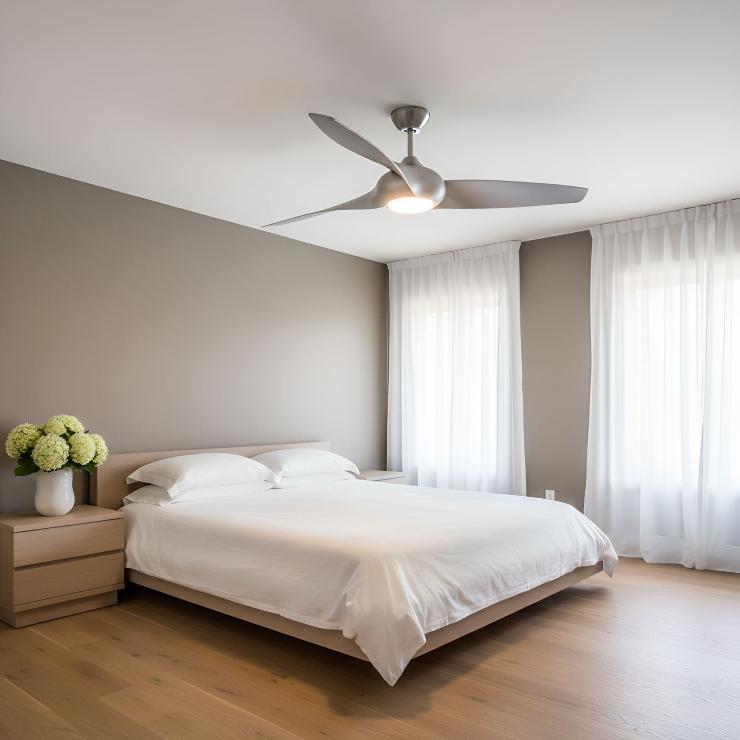 Visual Comfort Fan - 3TNSM60BSD - 60" Ceiling Fan - Topan Smart 60 LED - Brushed Steel