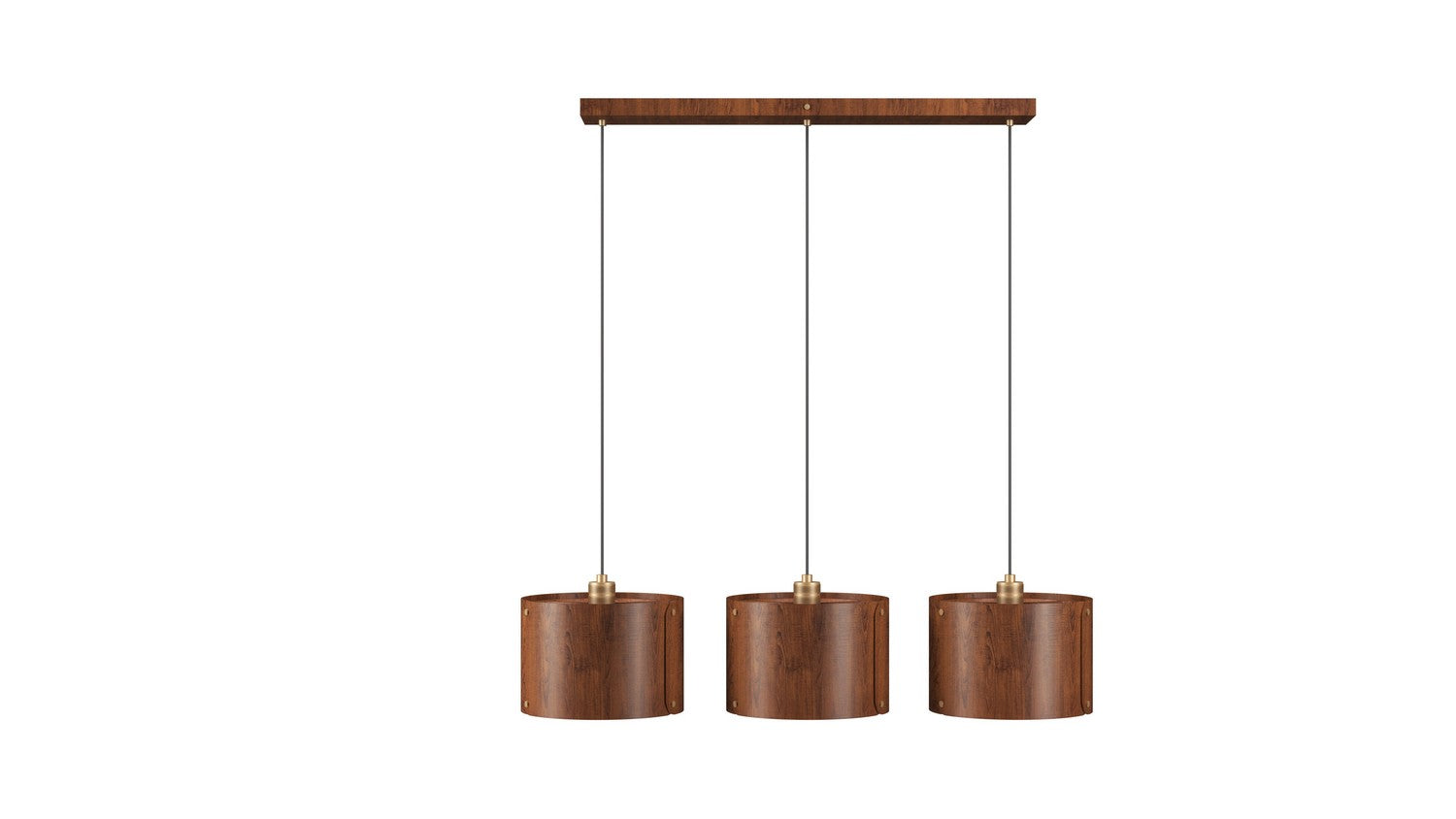 Accord Lighting - 1542.06 - Three Light Pendant - Element - Imbuia