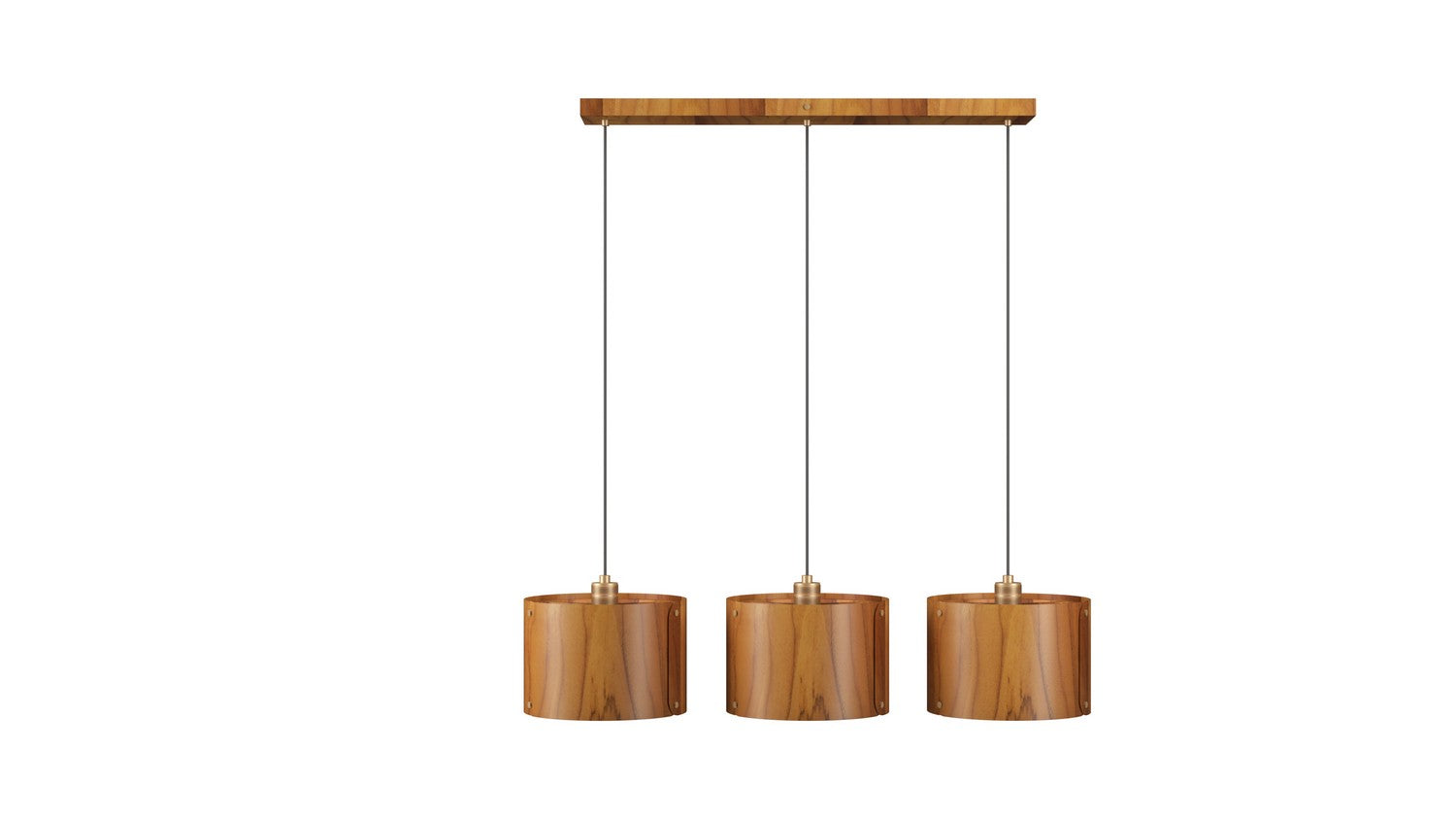 Accord Lighting - 1542.12 - Three Light Pendant - Element - Teak