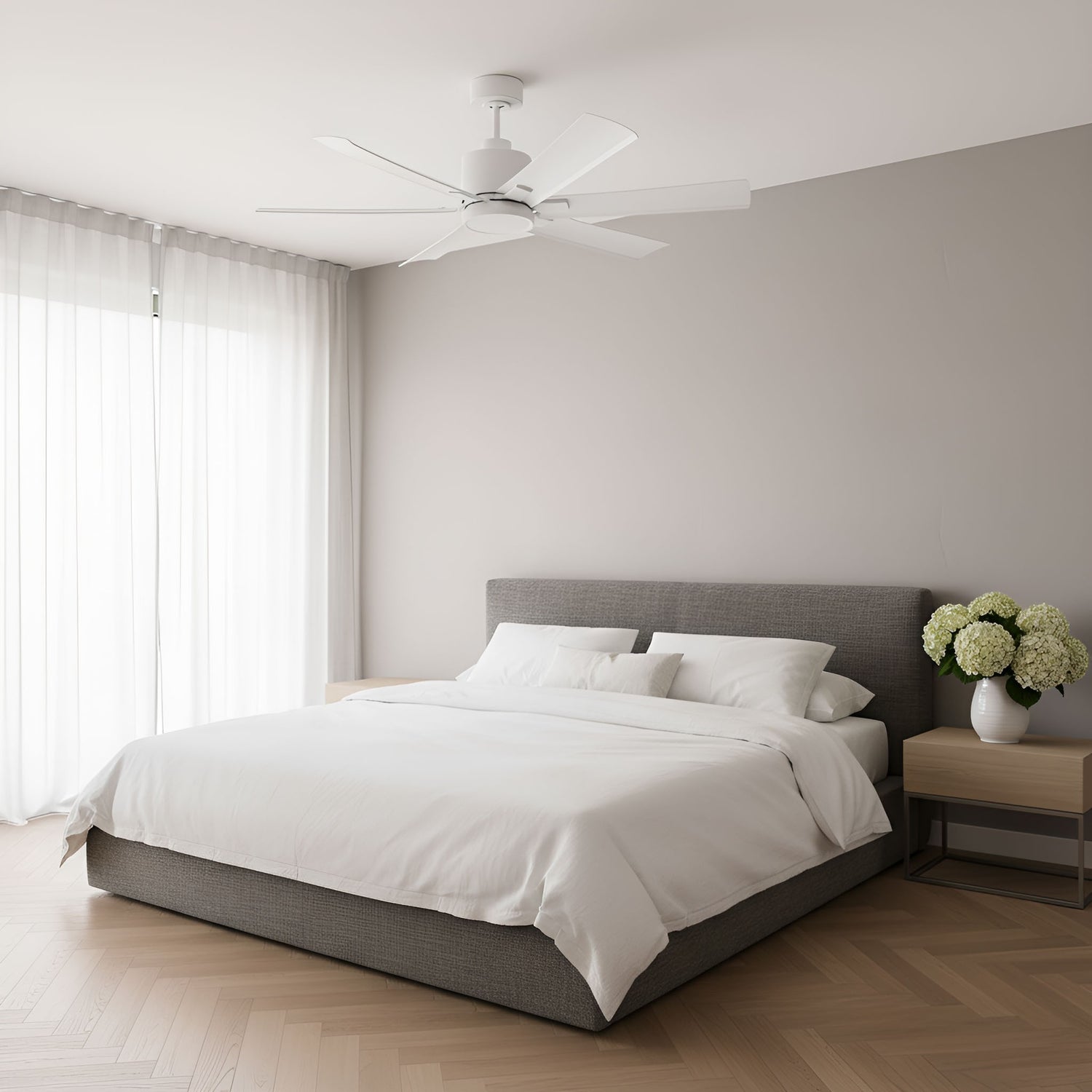 Generation Lighting - 6FLSM52RZWD - 52"Ceiling Fan - Flera Smart 52 LED - Matte White