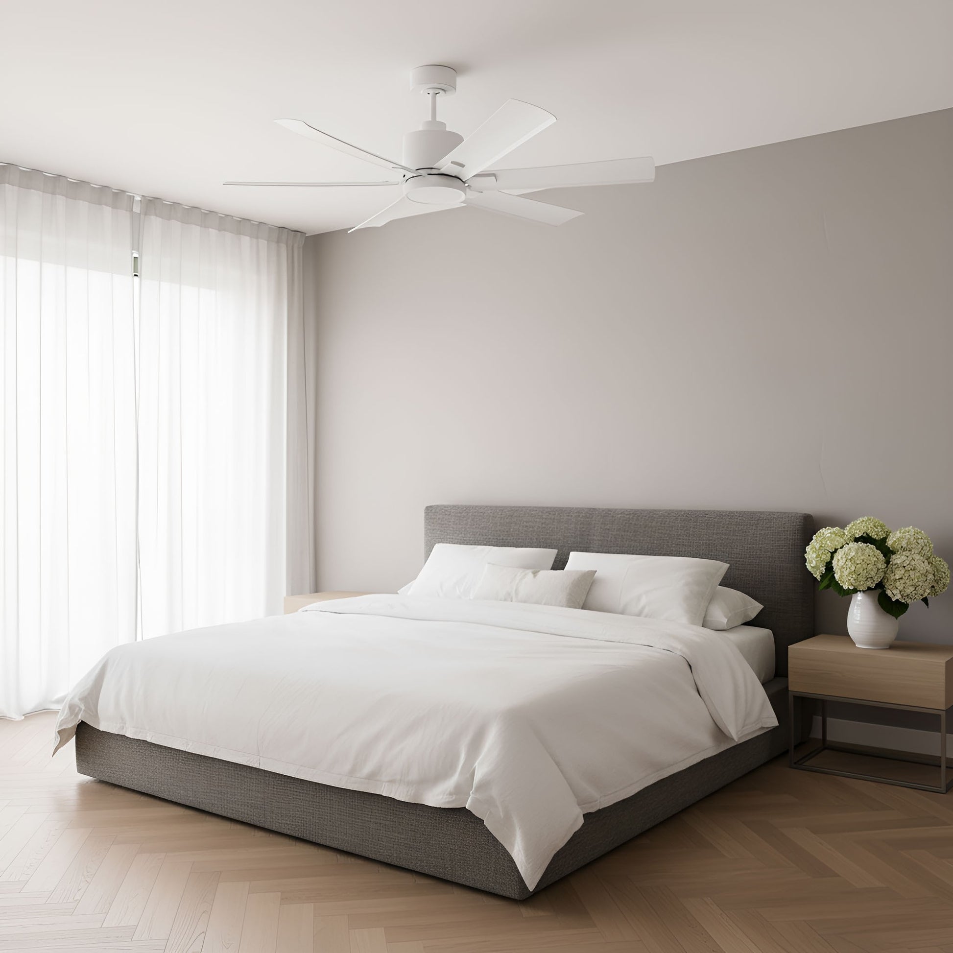 Generation Lighting - 6FLSM52RZWD - 52"Ceiling Fan - Flera Smart 52 LED - Matte White